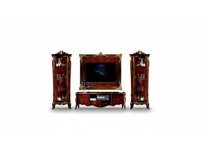4-piece set Italian furniture: 2 display cabinets, sideboard, TV wall panel, cabinet