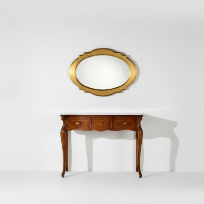 Furniture Style Baroque Console Table Mirror Wood Italian Table Group