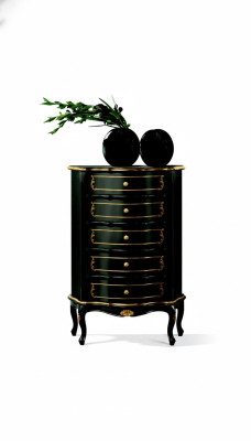 Italian furniture style baroque black designer cabinet dresser furniture