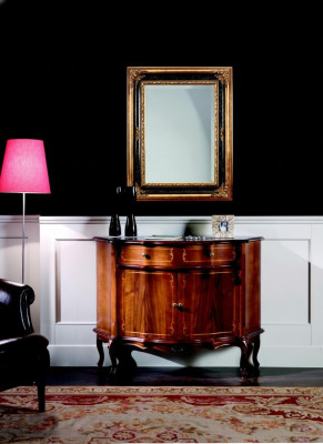 Italian furniture dresser cabinet brown design luxury wood style baroque