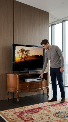 TV cabinet Italian furniture sideboard TV lowboard living room wood