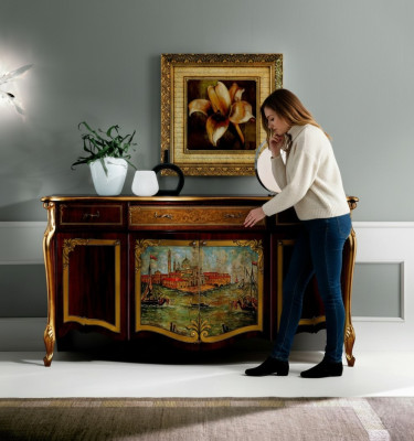 Design furniture luxury baroque buffet sideboard XXL Italian design new