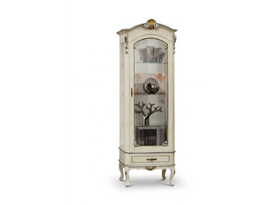 Classic luxury furniture, wooden white display cabinet, chic showcase cabinet, Italian furniture, new