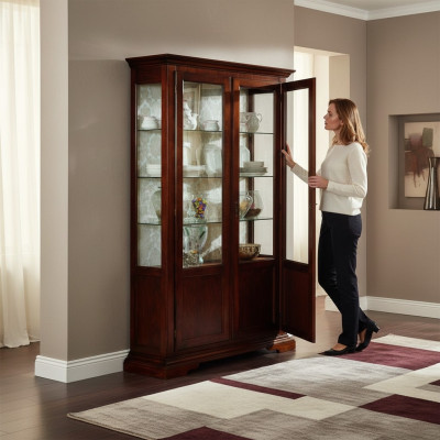 Chic Designer Italian Luxury Wood Furniture Baroque Style Cabinet Display Case Living Room