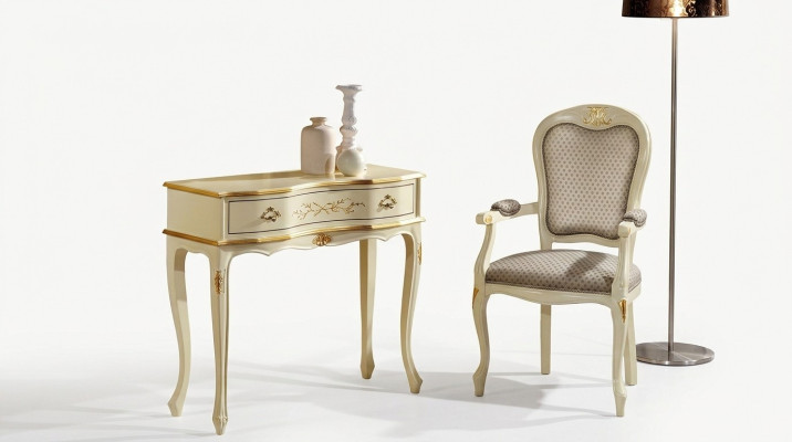 Send designer luxury baroque armchairs Italian wooden chair living room furniture