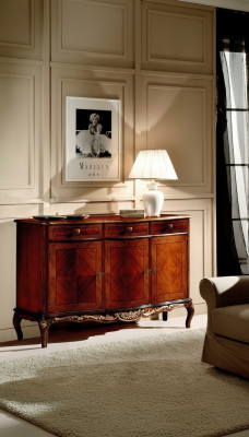 Luxury Italian wooden furniture dresser Italian living room