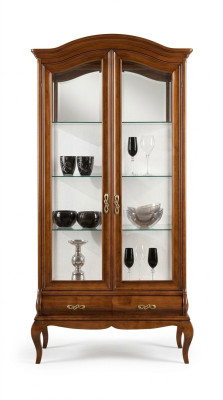 Classic furniture wood brown display cabinet chic display cabinet Italian furniture