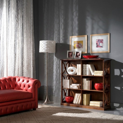 Designer luxury cabinets bookshelf brown classic wood Italian