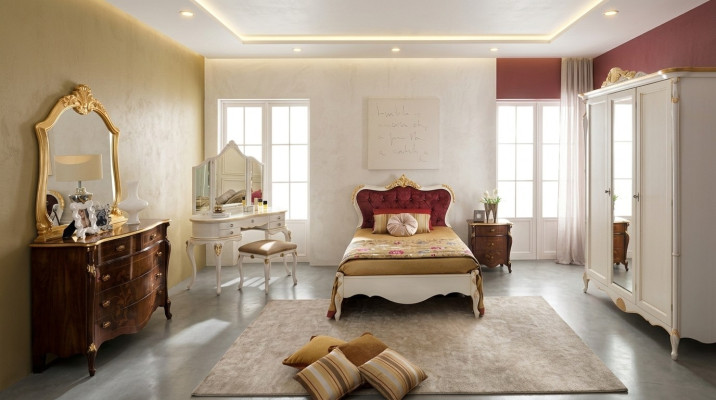 Italian furniture design luxury bed double bed baroque style beds classic