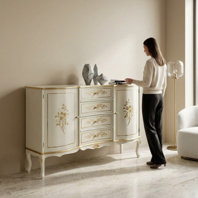 Luxury chest cabinet Italian wood furniture design sideboard console
