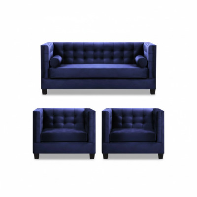Sofa bed armchair creative furniture textile fabric blue group living room modern sofa
