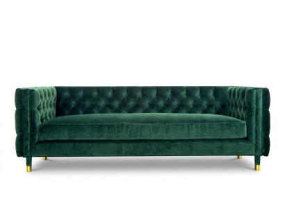 Chesterfield 4-seater sofa luxury design furniture textile fabric couches green sofas