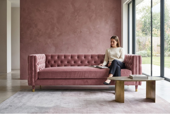 Rosa Chesterfield Sofa Creative Furniture 4-Seater New XXL Big Couches