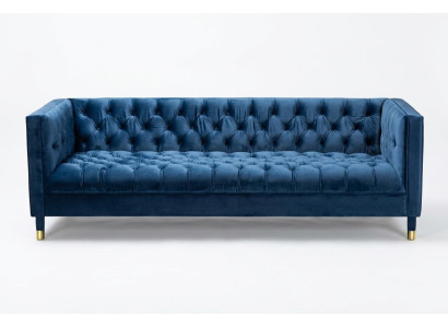 Chesterfield Sofa Blue Sofas Fabric Couches Creative Furniture 4-Seater