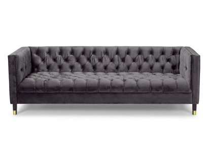 Anthracite Chesterfield Sofa Creative Furniture 4-Seater Sofas Textile Couches