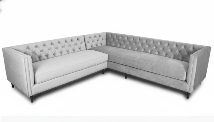 Sectional Sofa Grey Large Textile Fabric Chesterfield Sofas Creative Furniture New Living Room