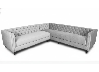 Sectional Sofa Grey Large Textile Fabric Chesterfield Sofas Creative Furniture New Living Room