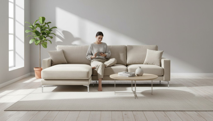 Loft Sofa Luxury Corner Couch Furniture Corner Suite Velvet Sofas beige Living Room