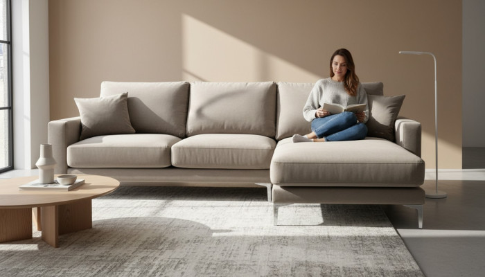 Beige corner sofa fabric living room design couches upholstery sofa sofas corner set new