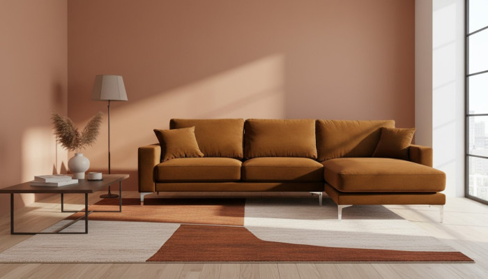 Fabric living room design couches upholstery sofa orange sectional sofa Italian sofas