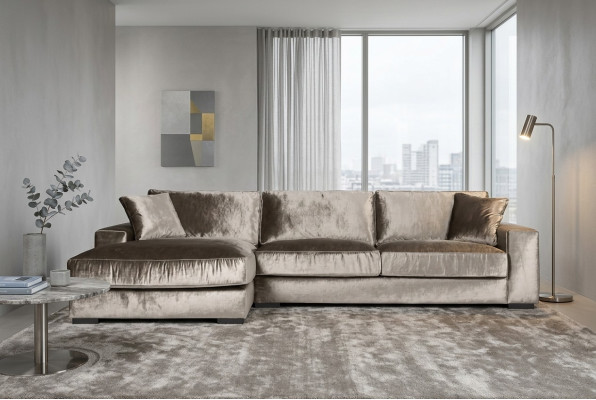 Brown corner sofa, fabric, living room design, couches, upholstery, sofa, sofas, Italian.
