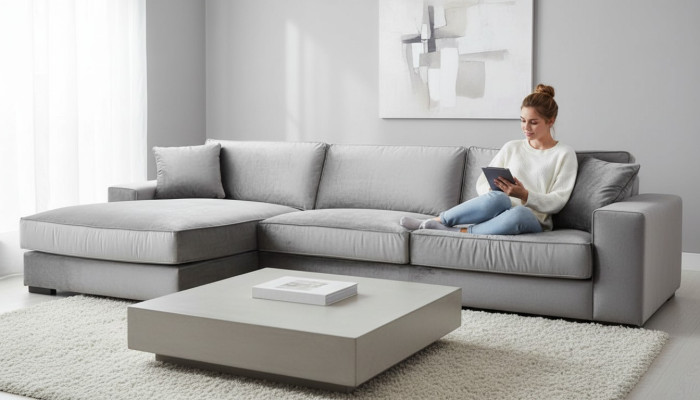 Italian style furniture corner sofa fabric living room design couches upholstered sofas