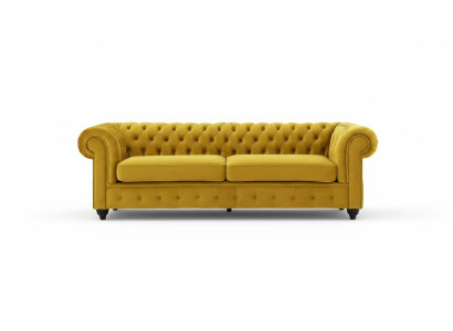 Yellow couch with buttons Chesterfield sofa upholstered seat couches sofas luxury new