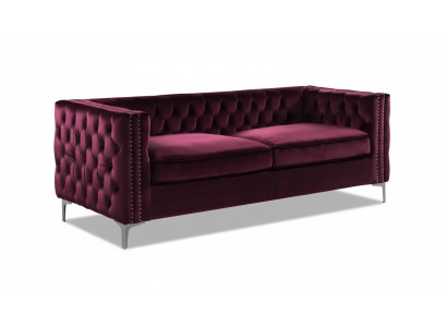 Bordeaux chesterfield couch luxury velvet fabric couches sofa set buttons upholstery new