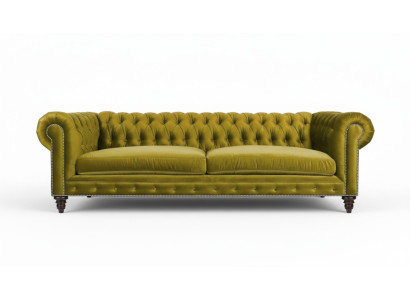 Yellow Living Room Modern Chesterfield Three-Seater Creative Furniture Textile Fabric xxl