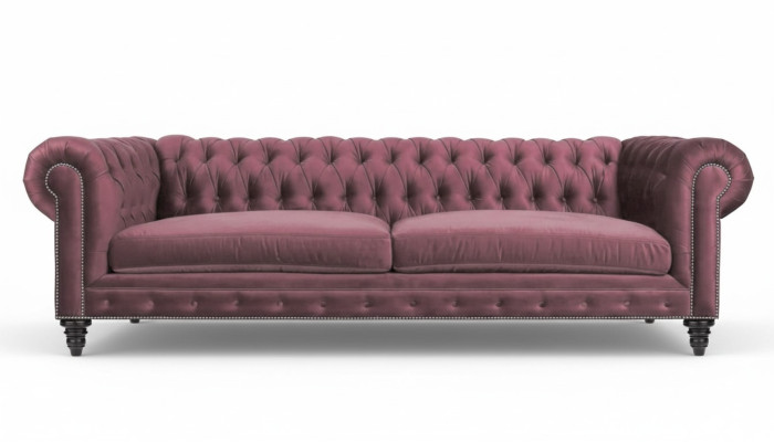 Chesterfield Creative Furniture Textile Fabric Pink Sofa Living Room Modern Three-Seater
