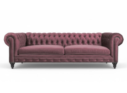 Chesterfield Creative Furniture Textile Fabric Pink Sofa Living Room Modern Three-Seater