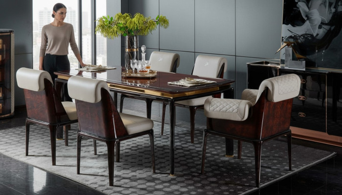 Dining Table Brown Designer Tables Modern Design Furniture Luxury Dining Room