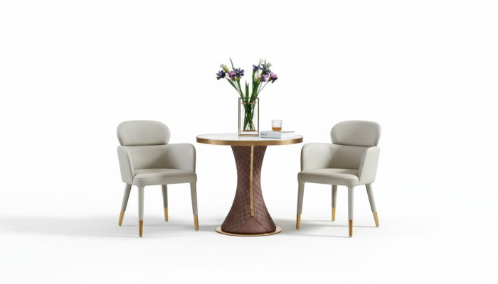 Chair Leather White Modern Furniture Armchair Design Furniture Luxury Stainless Steel