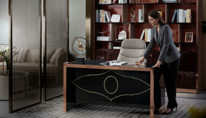 Office cabinet brown wood study brown modern design furniture luxury cabinet