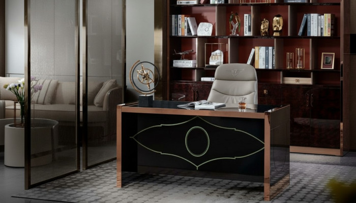 Office cabinet brown wood study brown modern design furniture luxury cabinet