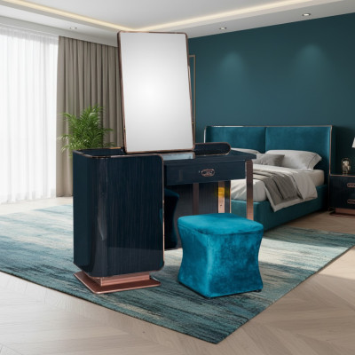 Stool Blue Textile Bedroom New Creative Modern Design Furniture Luxury Fabric