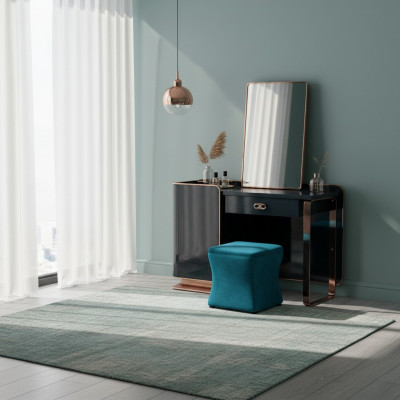 Vanity table stool wood textile bedroom creative modern design furniture luxury
