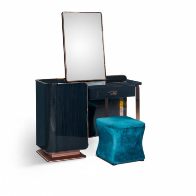 Vanity table stool wood textile bedroom creative modern design furniture luxury