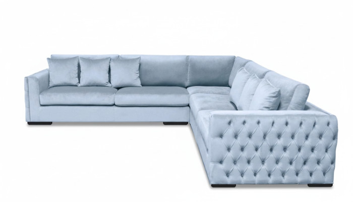 Blue sectional sofa living area couch corner suite upholstery couches furniture design new