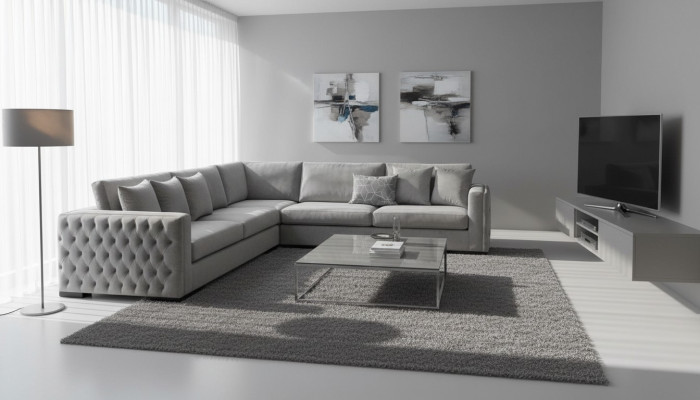 Gray corner sofa living landscape couch corner set upholstery new creative furniture design