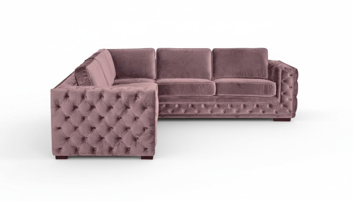 Corner sofa pink velvet living landscape couch corner suite upholstery old pink furniture design
