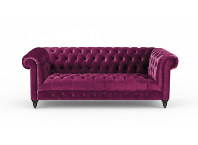 Pink three-seater fabric chesterfield design couches upholstered sofas original new