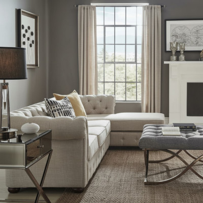 Corner sofa beige living landscape couch corner suite upholstery chesterfield furniture design