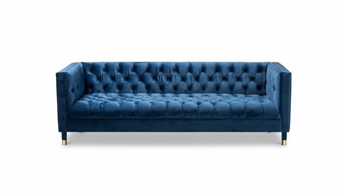 Blue Chesterfield Textile Modern Design Fabric Creative Furniture New Living Room Sofa