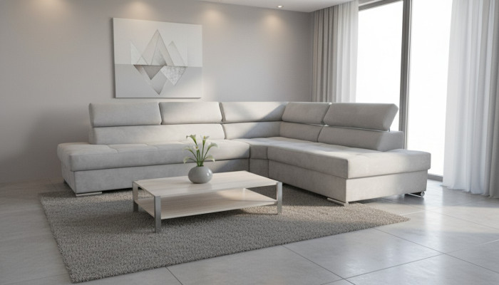 Gray sectional sofa, big textile fabric sofas, creative furniture, new modern design couches.