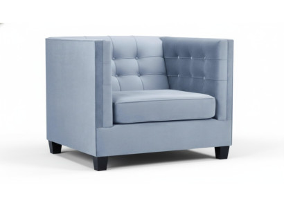 Blue Chesterfield armchair living room fabric textile creative furniture modern