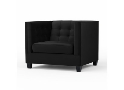 Chesterfield Armchair Creative Furniture Textile Fabric Black New Living Room