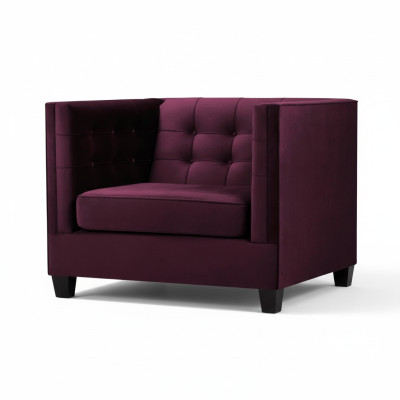 Chesterfield Armchair Textile Fabric Violet Creative Furniture New Living Room Modern