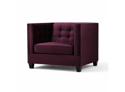 Chesterfield Armchair Textile Fabric Violet Creative Furniture New Living Room Modern