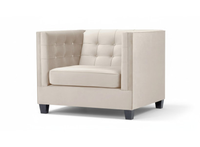 Modern Chesterfield Armchair Textile Fabric White Creative Loft Furniture New Living Room